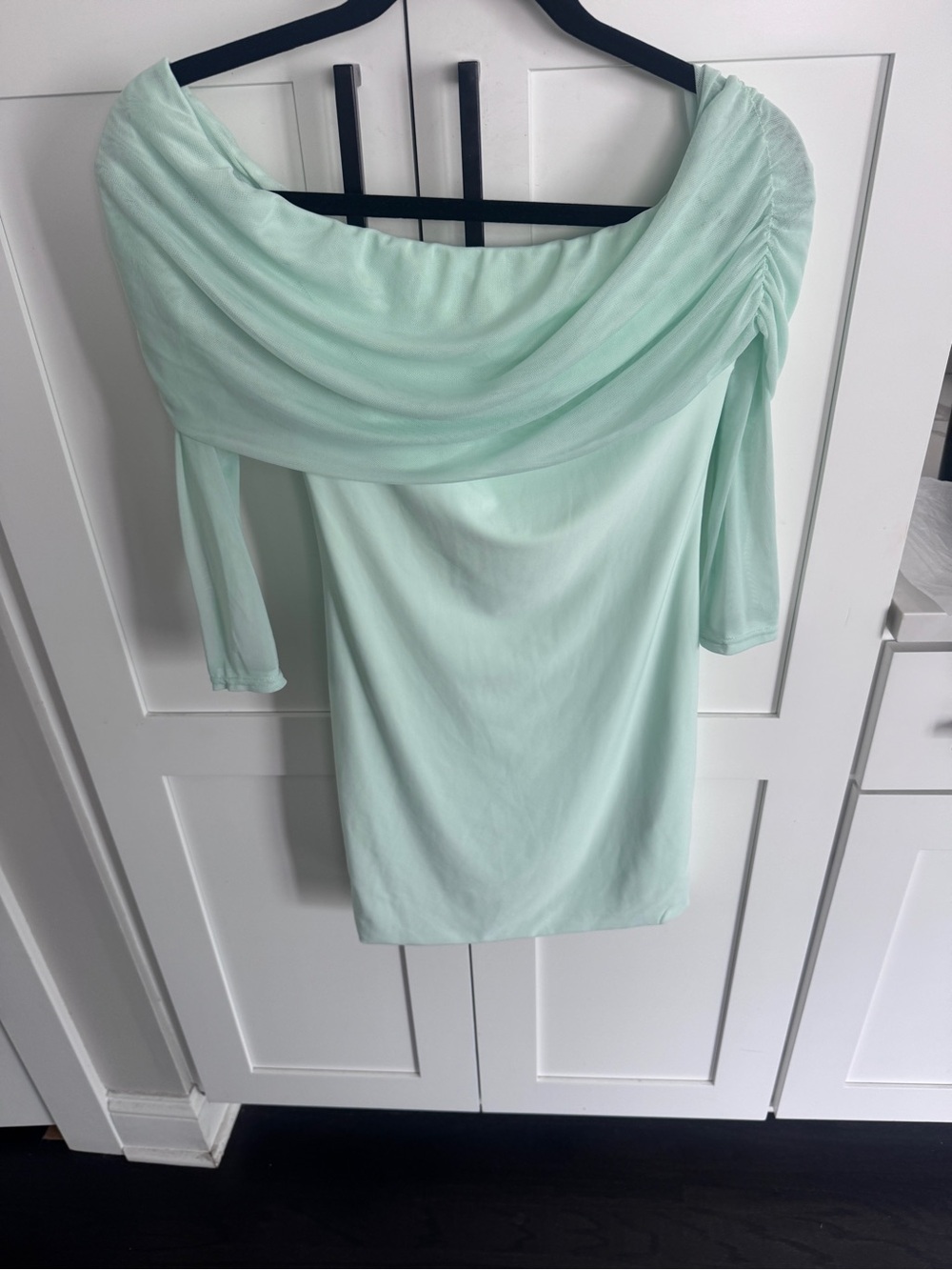 Club London off the shoulder Mint Green Dress